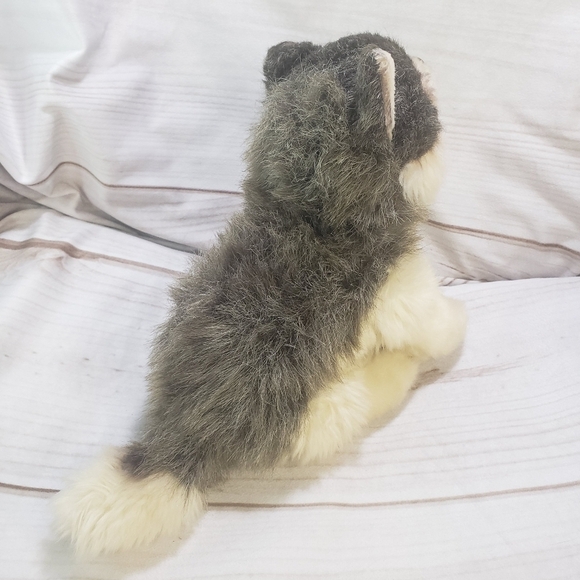 Nat & Jules Realistic Timber Wolf Husky Dog Plush Stuffed Toy 10 Inch 2013 - Picture 6 of 9